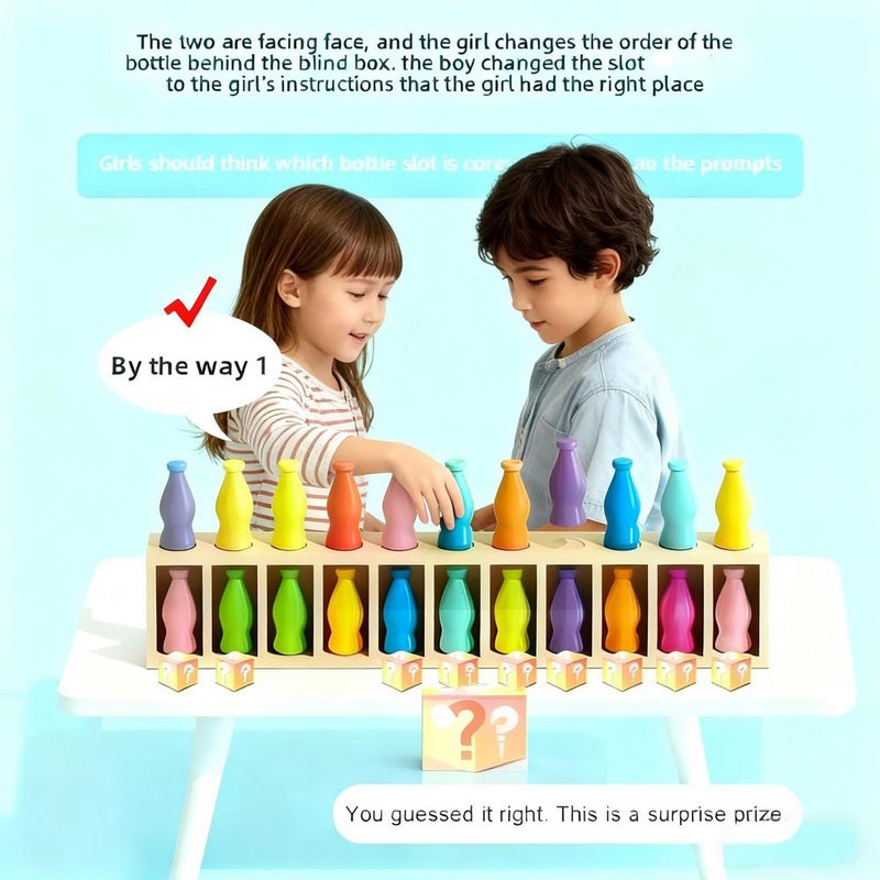 Bottle Color Match Game, Bottle Flip Challenge Toys, Color Match Action Improve Logical Thinking And Reasoning Skills Interactive Sorting Games for Groups, Unique Gift for Girls&boys - Image 5